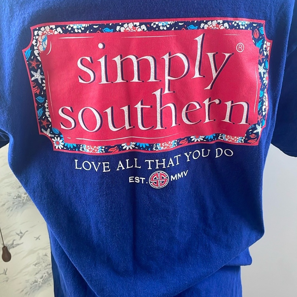 Simply Southern Red and Blue Graphic Tee - Picture 3 of 10